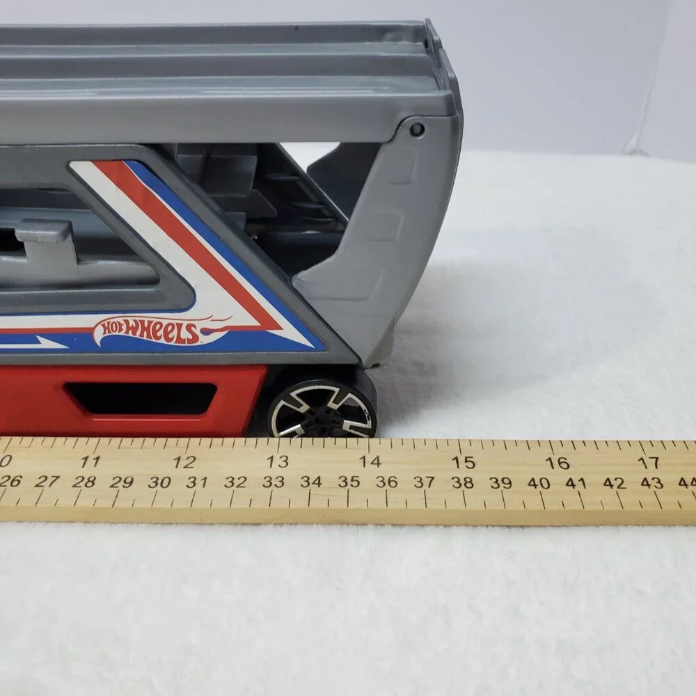 Hot Wheel Red Grey Truck Hauler & Vehicle Launcher Hot Wheel Car